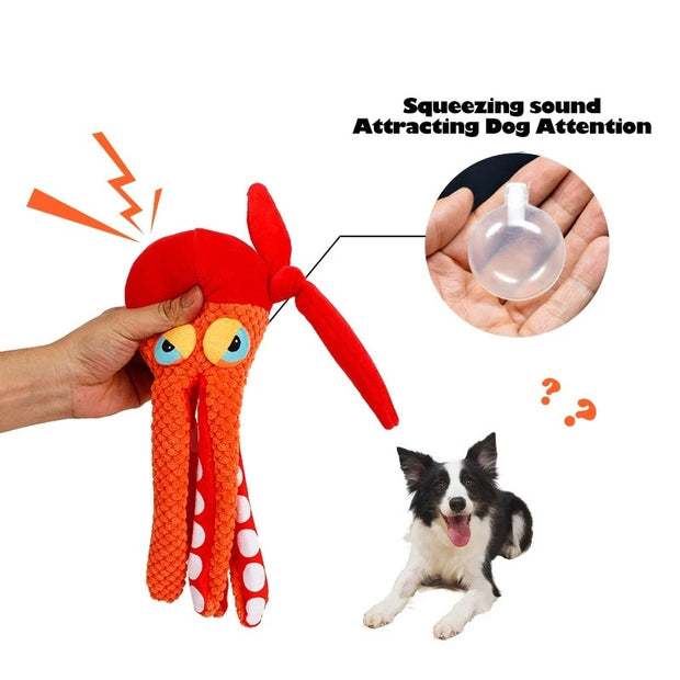 Pet Plush Toy Octopus Plush Dog Toy Squeaky Dog TOYS Pet Puppy TOY For Cleaning Teeth Chew Toy Pet Supplies