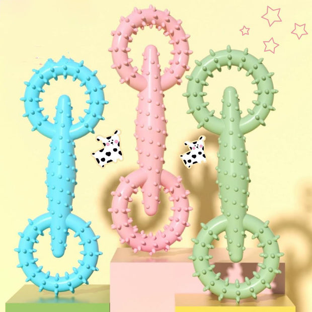 Dog Chew Toy Pet Toy Ring TPR Safe Chew Toy For Dog Puppy Teething Stick Dog Chew Board