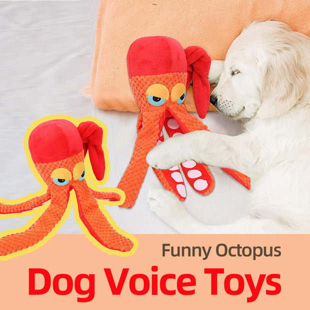 Pet Plush Toy Octopus Plush Dog Toy Squeaky Dog TOYS Pet Puppy TOY For Cleaning Teeth Chew Toy Pet Supplies